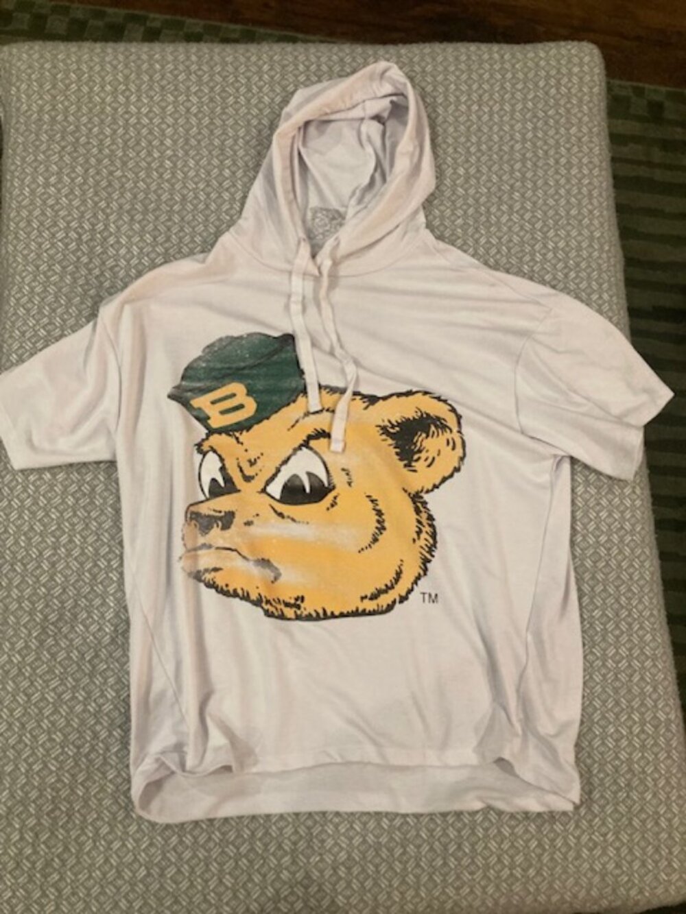 Women's Baylor Hoodie White Short Sleeve Gameday Couture